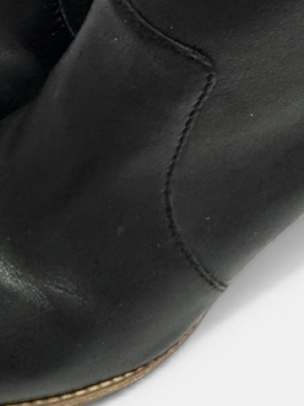 Madewell "The Brenner" Women's Black Leather Boot w/stacked Heel Sz. 7 - Picture 3 of 10